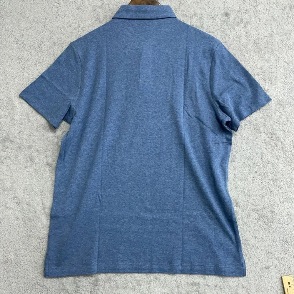 NEW Banana Republic Men's M Luxe Touch Performance Polo Shirt Blue